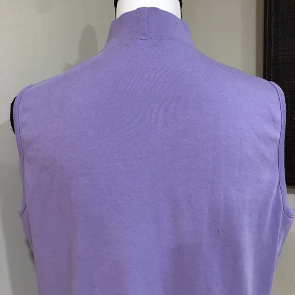 *APPLESEED'S* Petite Purple Sleeveless Turtle Neck Size LP - Picture 4 of 6